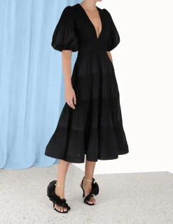 ZIMMERMANN Clothing<Pleated Midi Dress