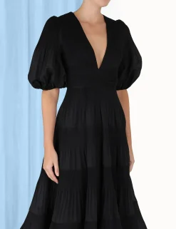 ZIMMERMANN Clothing<Pleated Midi Dress