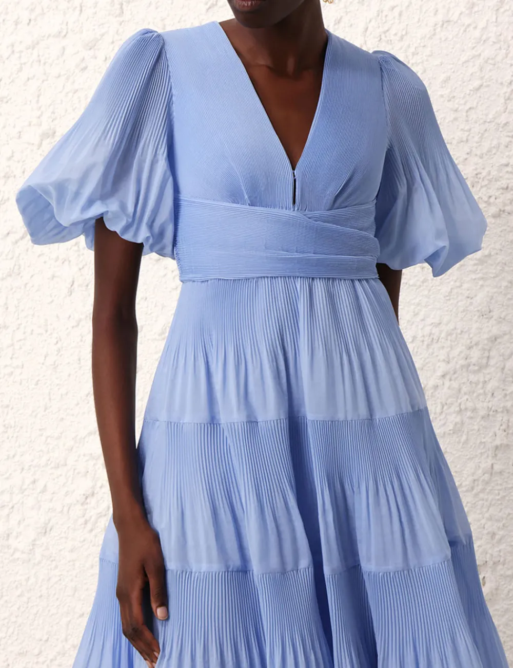 ZIMMERMANN Dresses<Pleated Midi Dress