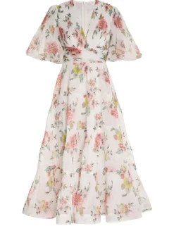 ZIMMERMANN Dresses<Pleated Midi Dress