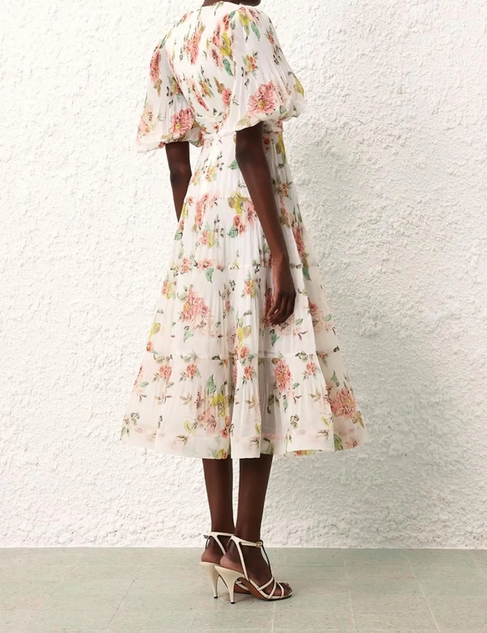 ZIMMERMANN Dresses<Pleated Midi Dress