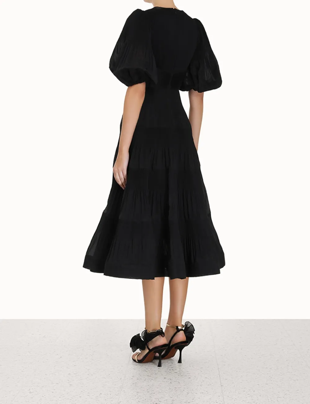 ZIMMERMANN Dresses<Pleated Midi Dress