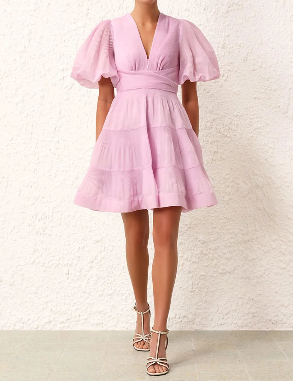 ZIMMERMANN Clothing<Pleated Mini Dress