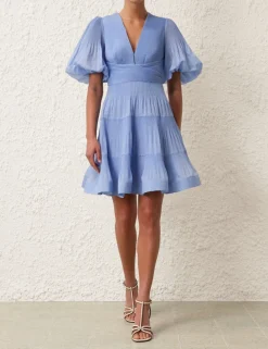 ZIMMERMANN Dresses<Pleated Mini Dress