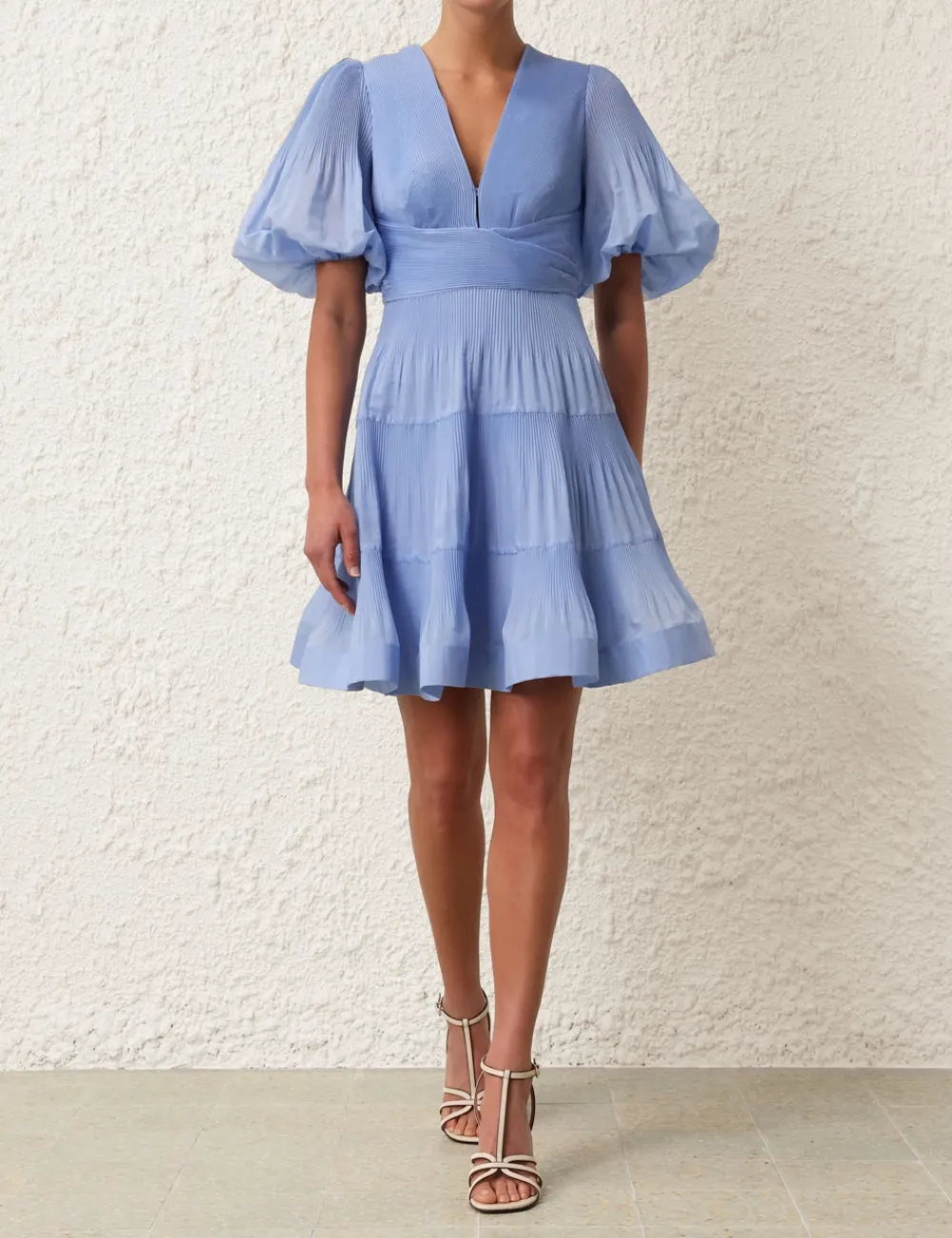 ZIMMERMANN Dresses<Pleated Mini Dress