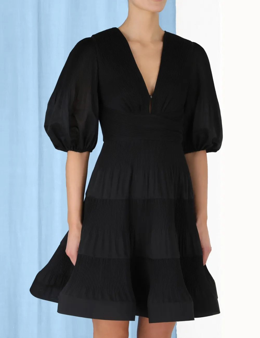 ZIMMERMANN Dresses<Pleated Mini Dress