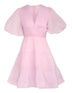 ZIMMERMANN Dresses<Pleated Mini Dress