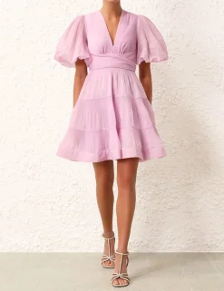ZIMMERMANN Dresses<Pleated Mini Dress