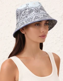 ZIMMERMANN Hats<Printed Canvas Bucket Hat