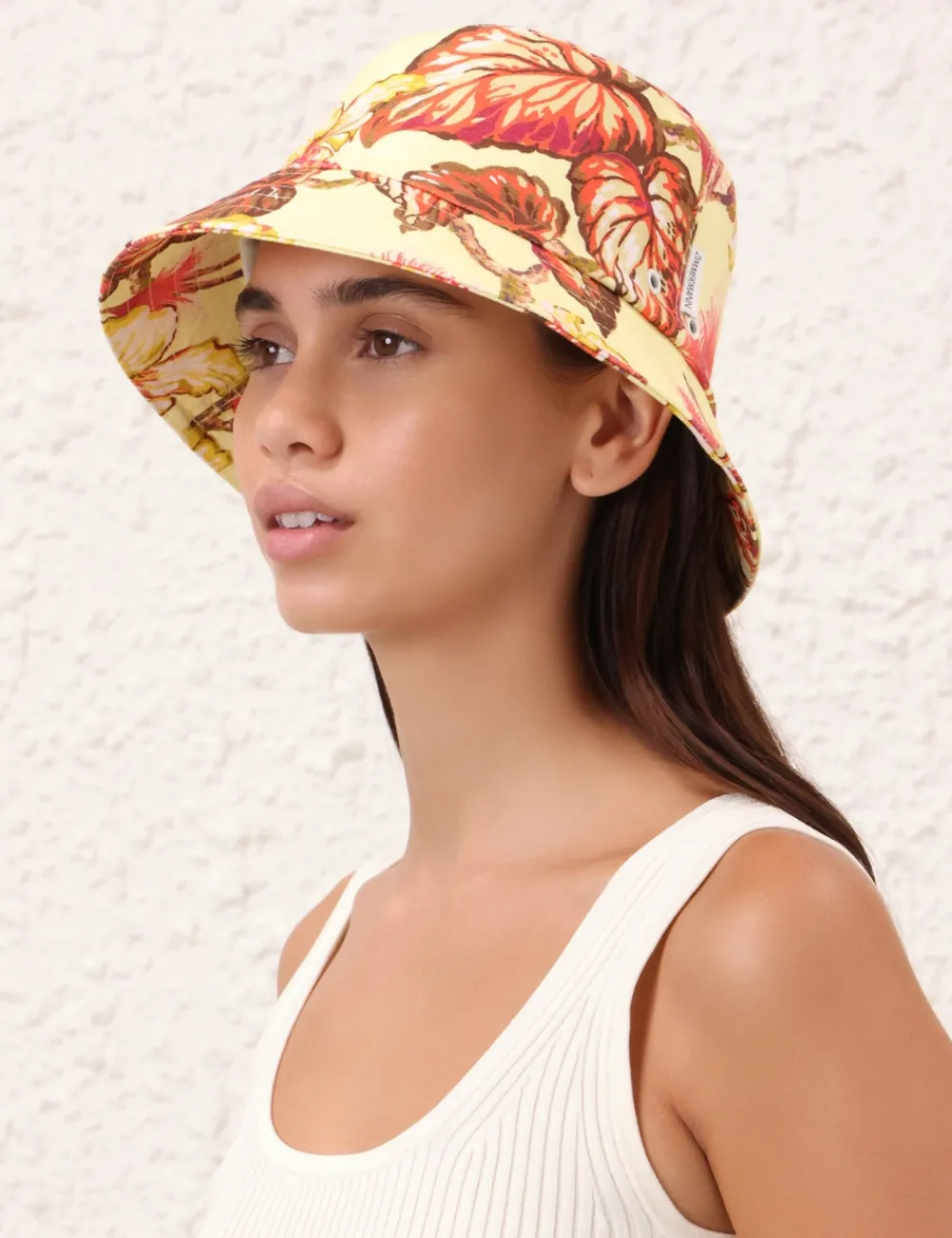 ZIMMERMANN Accessories<Printed Canvas Bucket Hat