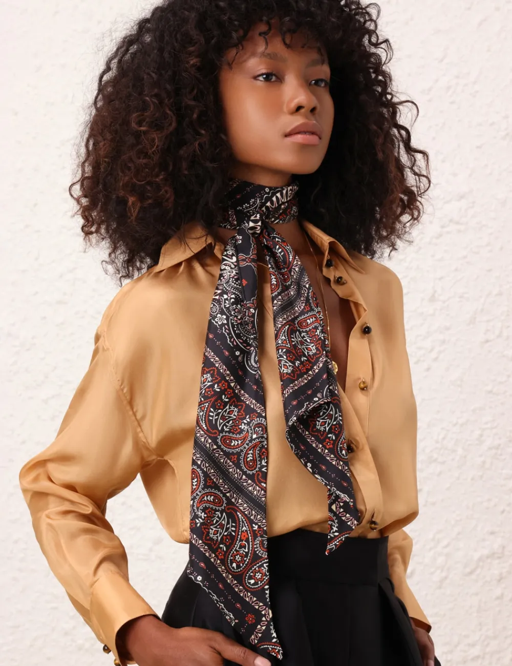 ZIMMERMANN Accessories<Printed Silk Neck Scarf