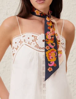 ZIMMERMANN Scarves<Printed Silk Ribbon Scarf