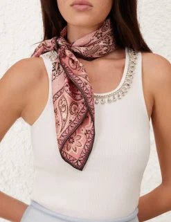 ZIMMERMANN Scarves<Printed Silk Square 70