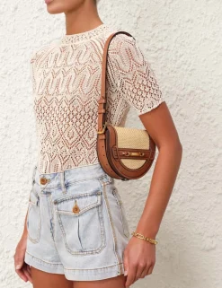 ZIMMERMANN In Focus<Raffia Convertible Mini Bag