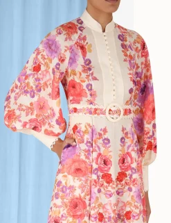 ZIMMERMANN Dresses & Coverups<Raie Billow Sleeve Midi Dress