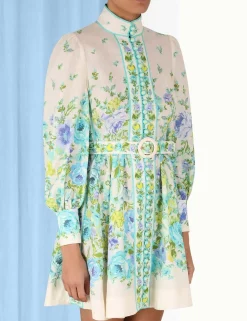 ZIMMERMANN Clothing<Raie Buttoned Mini Dress
