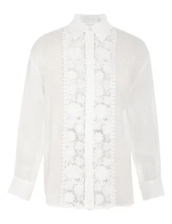 ZIMMERMANN In Denim<Raie Lace Flower Shirt