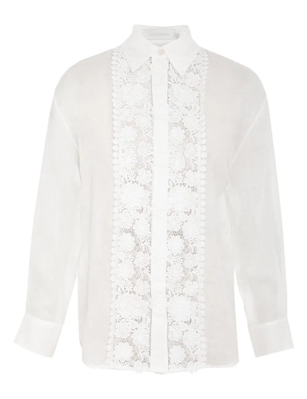 ZIMMERMANN In Denim<Raie Lace Flower Shirt
