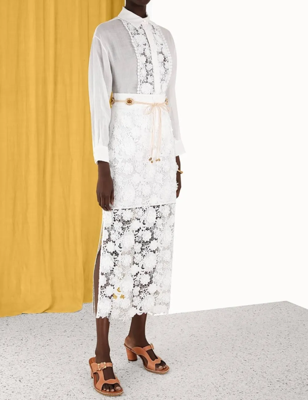 ZIMMERMANN Clothing<Raie Lace Flower Shirt