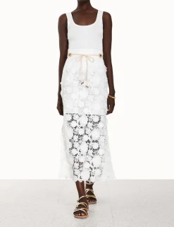 ZIMMERMANN Clothing<Raie Lace Flower Skirt