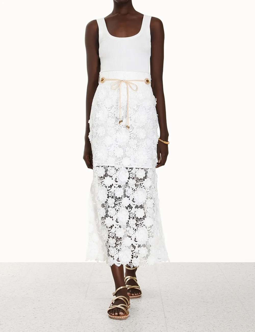 ZIMMERMANN Clothing<Raie Lace Flower Skirt