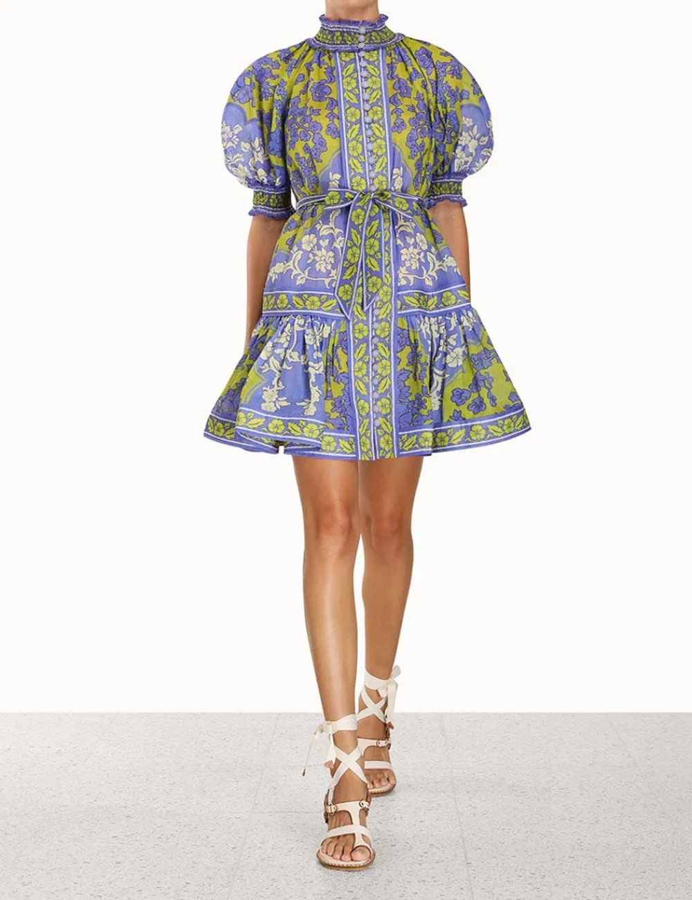 ZIMMERMANN Clothing<Raie Lantern Mini Dress