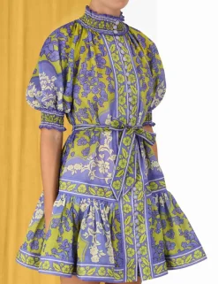 ZIMMERMANN Clothing<Raie Lantern Mini Dress