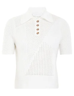 ZIMMERMANN Knitwear<Raie Mesh Knit Polo