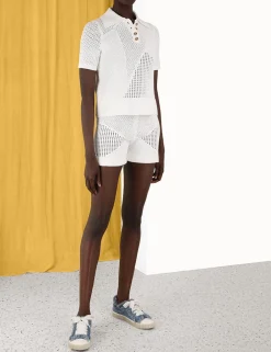 ZIMMERMANN Knitwear<Raie Mesh Knit Polo