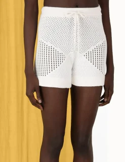 ZIMMERMANN Shorts & Pants<Raie Mesh Knit Shorts