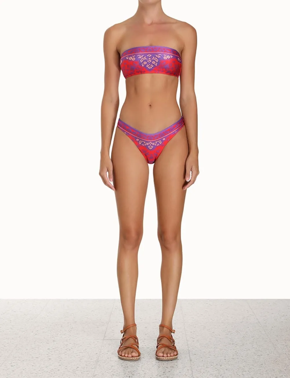 ZIMMERMANN Bikinis<Raie Placement Bandeau Bikini