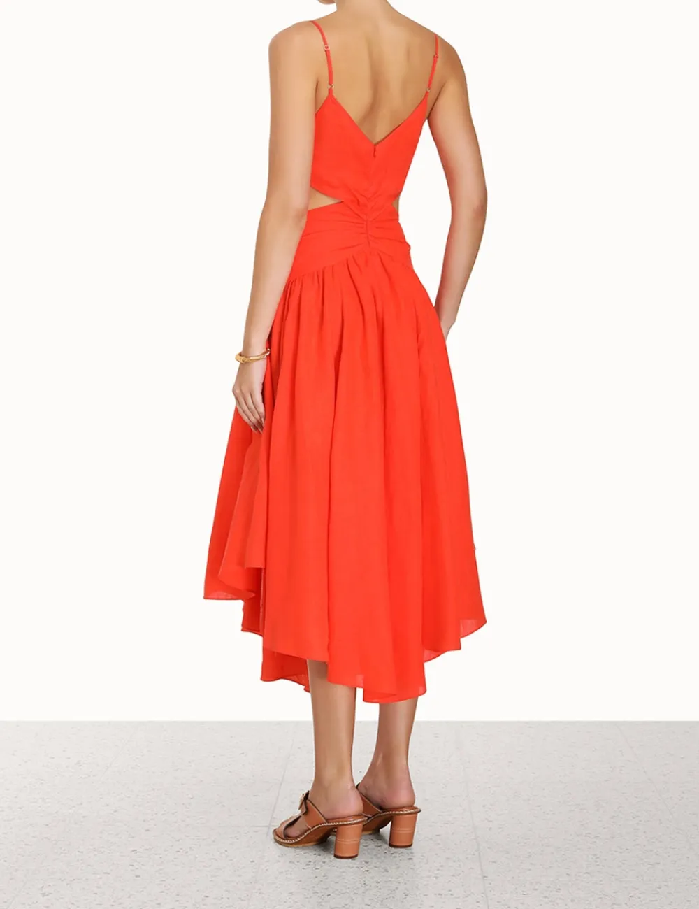 ZIMMERMANN Clothing<Raie Plunge Cut Out Midi Dress