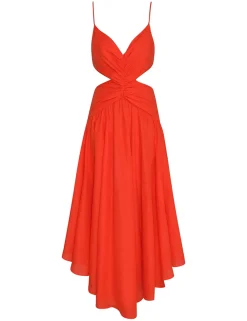 ZIMMERMANN Dresses & Coverups<Raie Plunge Cut Out Midi Dress