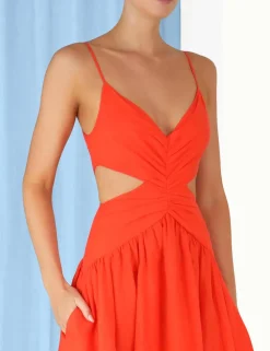 ZIMMERMANN Dresses & Coverups<Raie Plunge Cut Out Midi Dress