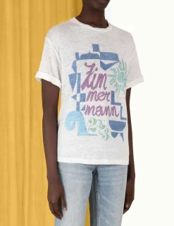 ZIMMERMANN Tops<Raie Roll Sleeve Tee
