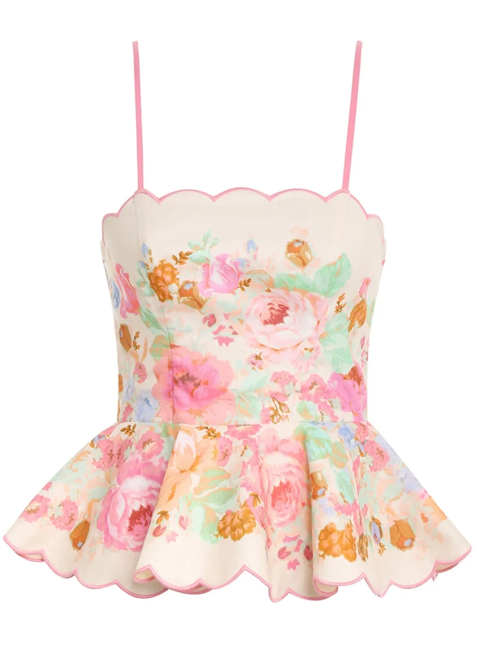 ZIMMERMANN Clothing<Raie Scallop Peplum Top