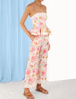ZIMMERMANN Clothing<Raie Scallop Peplum Top