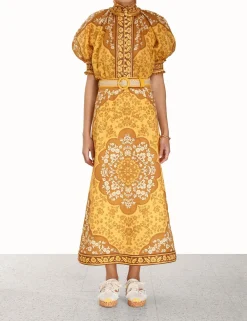 ZIMMERMANN Tops<Raie Short Sleeve Blouse
