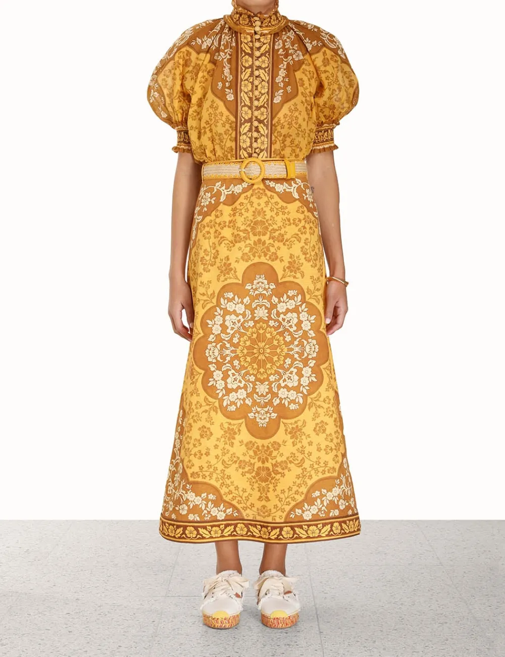 ZIMMERMANN Tops<Raie Short Sleeve Blouse