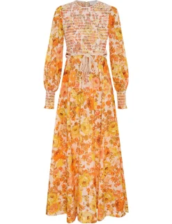 ZIMMERMANN Dresses & Coverups<Raie Smocked Bodice Midi Dress