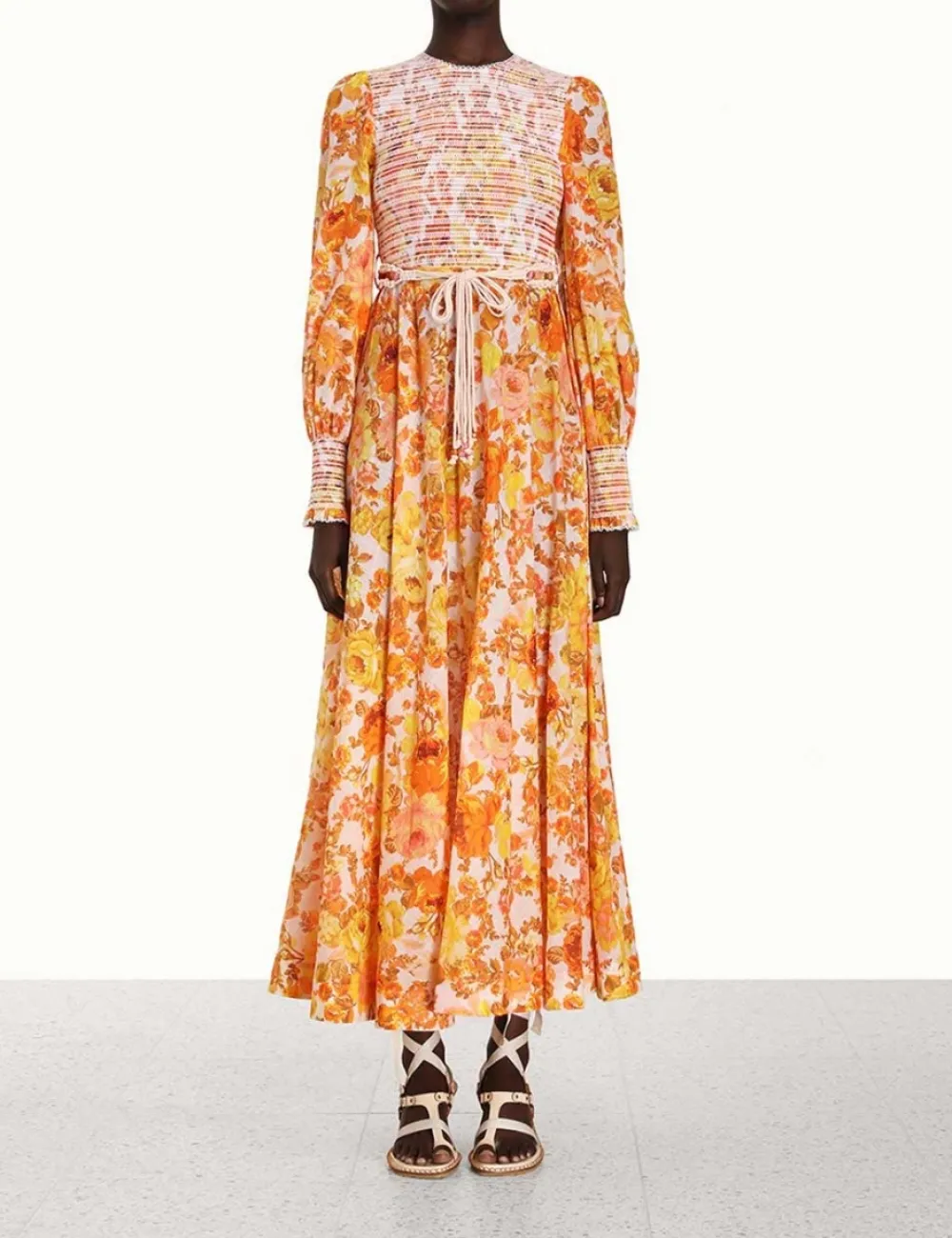 ZIMMERMANN Dresses & Coverups<Raie Smocked Bodice Midi Dress