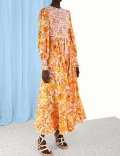 ZIMMERMANN Dresses & Coverups<Raie Smocked Bodice Midi Dress