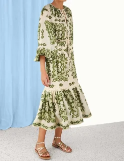 ZIMMERMANN Clothing<Raie Tiered Billow Midi Dress