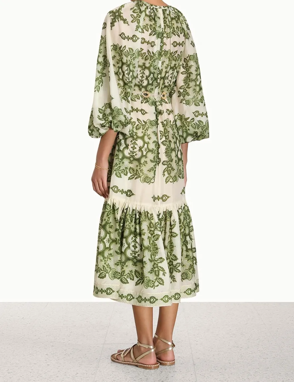 ZIMMERMANN Clothing<Raie Tiered Billow Midi Dress