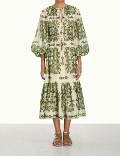 ZIMMERMANN Dresses & Coverups<Raie Tiered Billow Midi Dress