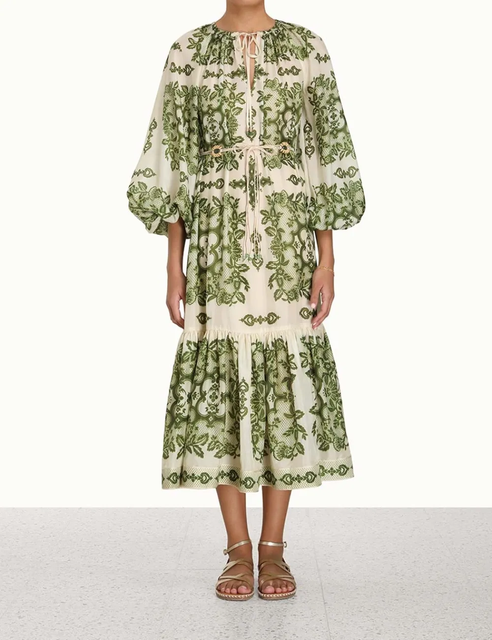 ZIMMERMANN Dresses & Coverups<Raie Tiered Billow Midi Dress
