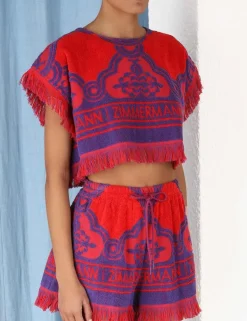 ZIMMERMANN Clothing<Raie Towelling Crop
