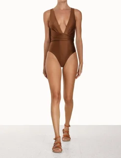 ZIMMERMANN One Pieces<Raie Wrap Plunge 1Pc