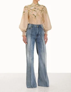 ZIMMERMANN Tops<Sensory Buttoned Blouse