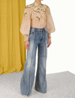 ZIMMERMANN Tops<Sensory Buttoned Blouse